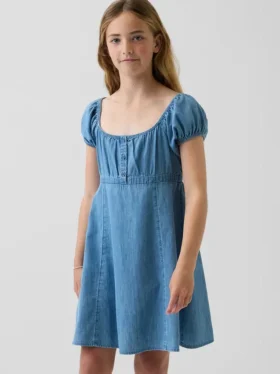Babydoll-kjoler i denim for barn