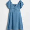Babydoll-kjoler i denim for barn