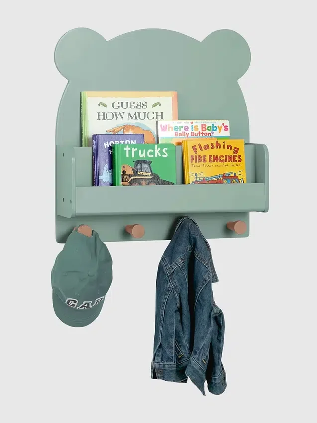babyGap Brannan Bear vegghylle med 4 kroker