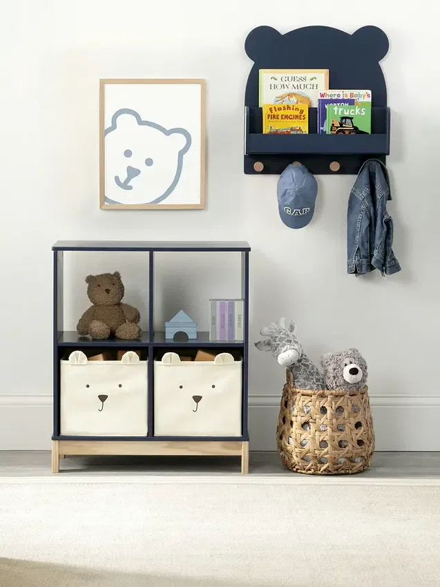 babyGap Brannan Bear vegghylle med 4 kroker