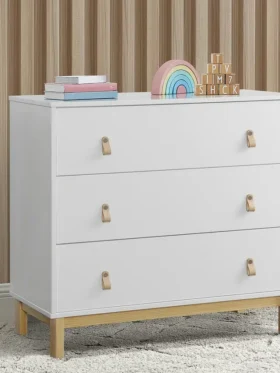 babyGap Legacy kommode med 3 skuffer, skinnhåndtak og sammenkoblede skuffer