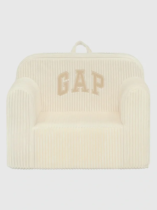 babyGap ribbet velour-skumstol med logo
