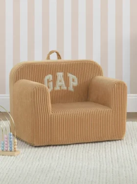 babyGap ribbet velour-skumstol med logo