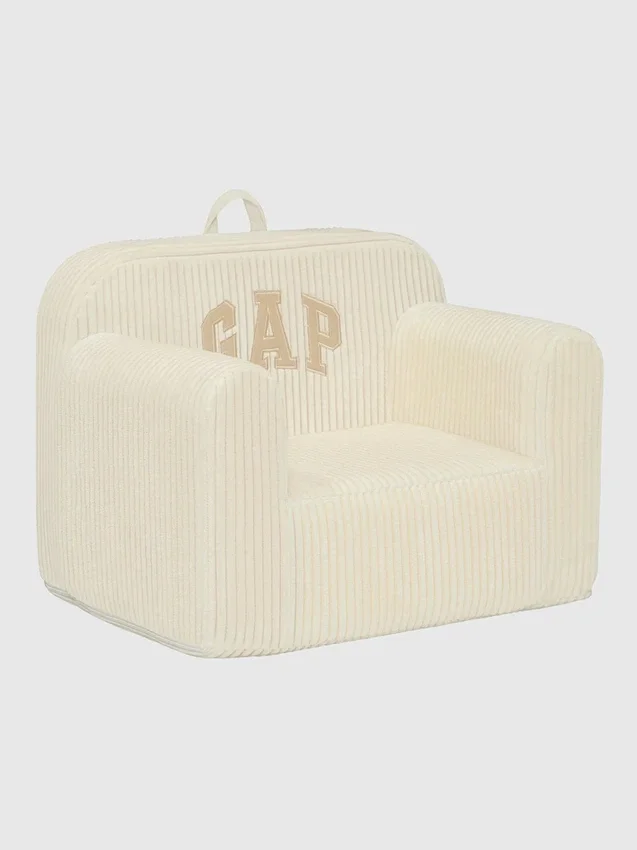 babyGap ribbet velour-skumstol med logo