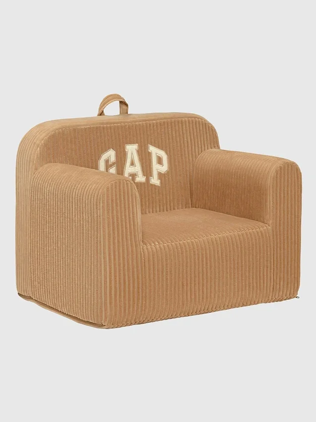 babyGap ribbet velour-skumstol med logo