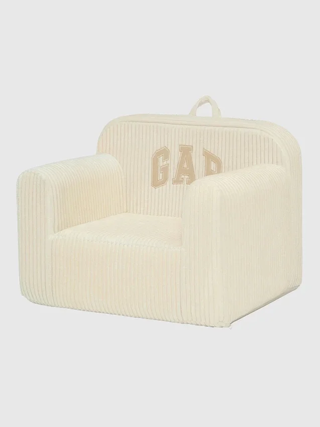 babyGap ribbet velour-skumstol med logo