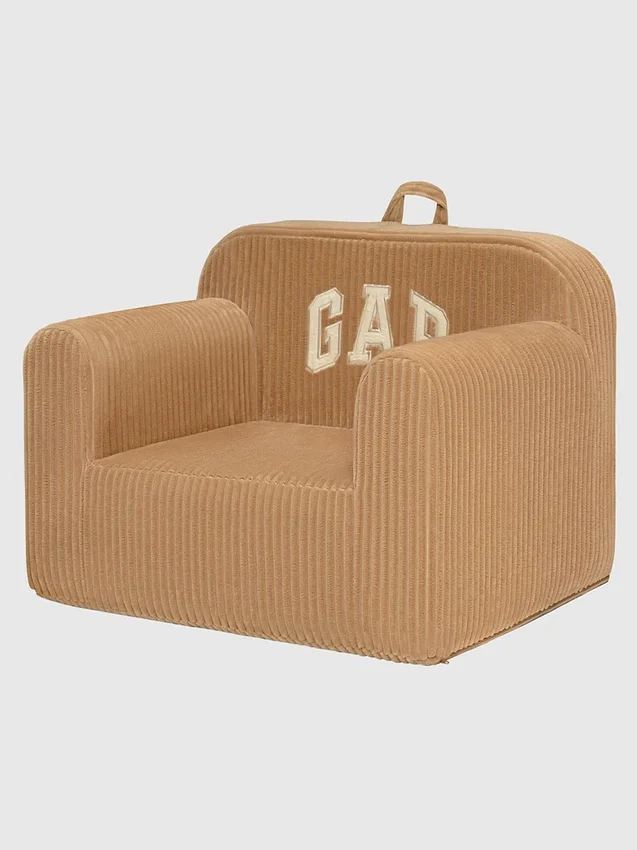 babyGap ribbet velour-skumstol med logo