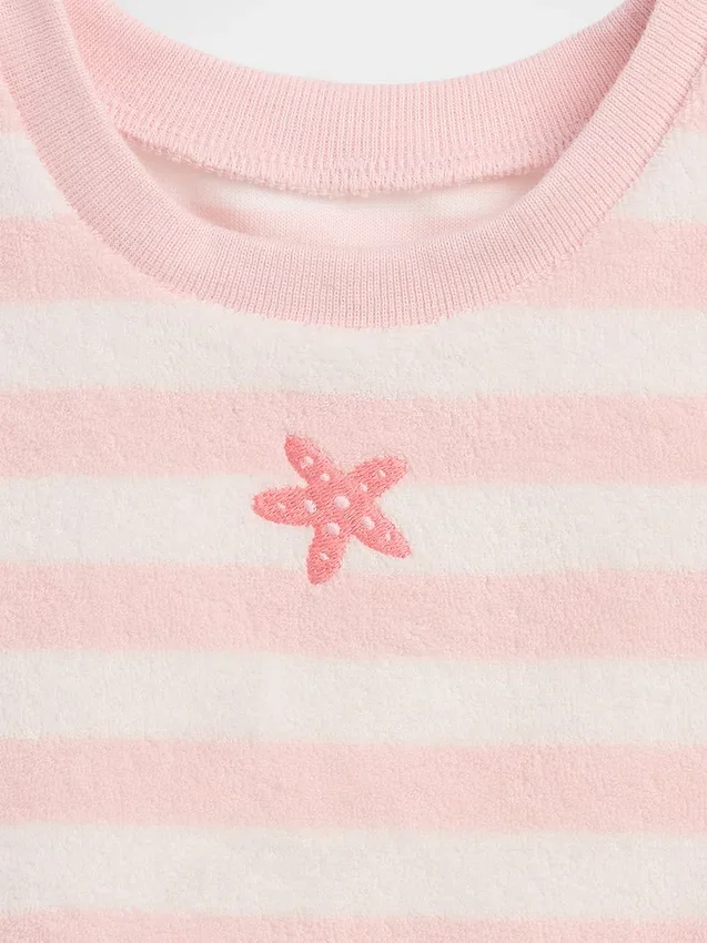 Babyhåndkle-sett i frotté med striper