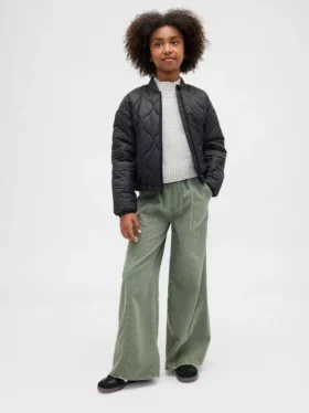 Baggy-bukser i twill for barn