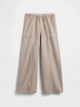 Baggy-bukser i twill for barn
