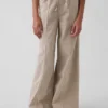 Baggy-bukser i twill for barn
