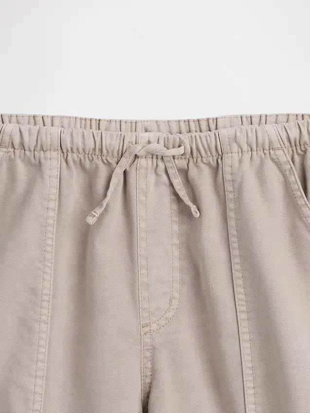 Baggy-bukser i twill for barn