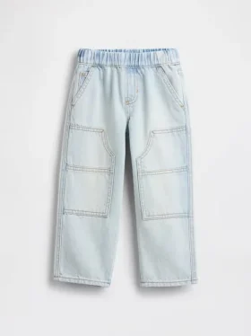 Baggy Carpenter-jeans med elastisk linning for Baby og Småbarn