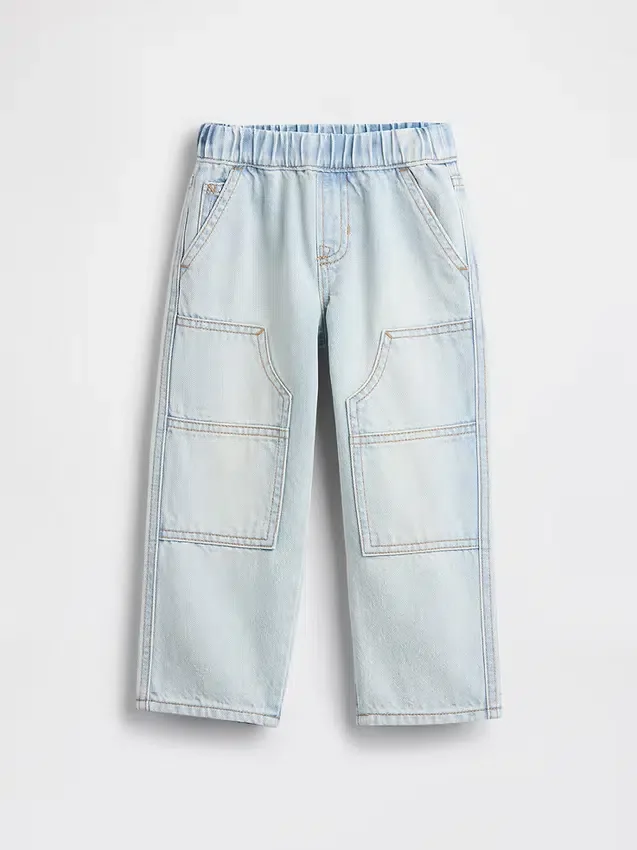 Baggy Carpenter-jeans med elastisk linning for Baby og Småbarn