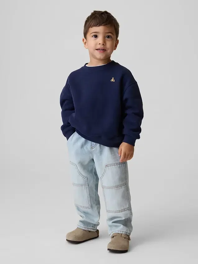 Baggy Carpenter-jeans med elastisk linning for Baby og Småbarn