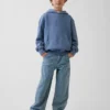 Baggy Carpenter-Jeans med striper og doble knær for barn