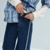 Baggy denim shorts for barn