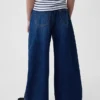 Baggy-Jeans for barn med lav midje og frontpanel