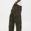 Baggy-Jeans i blomstret kanvas