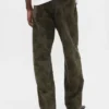 Baggy-Jeans i blomstret kanvas