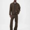 Baggy-Jeans i rutete kanvas