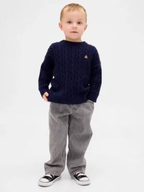 Baggy-jeans med elastisk linning for Baby og Småbarn