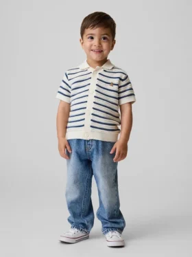 Baggy-jeans med elastisk linning for Baby og Småbarn
