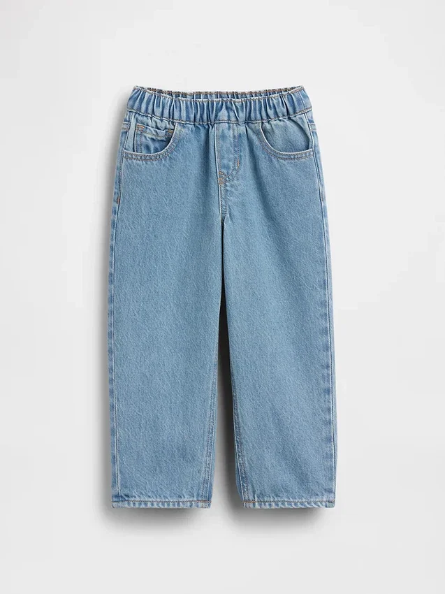 Baggy-jeans med elastisk linning for Baby og Småbarn