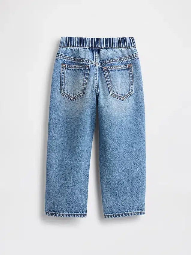 Baggy-jeans med elastisk linning for Baby og Småbarn