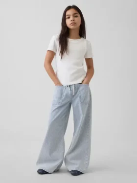 Baggy-Jeans med lav midje for barn
