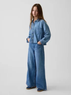 Baggy-Jeans med lav midje for barn