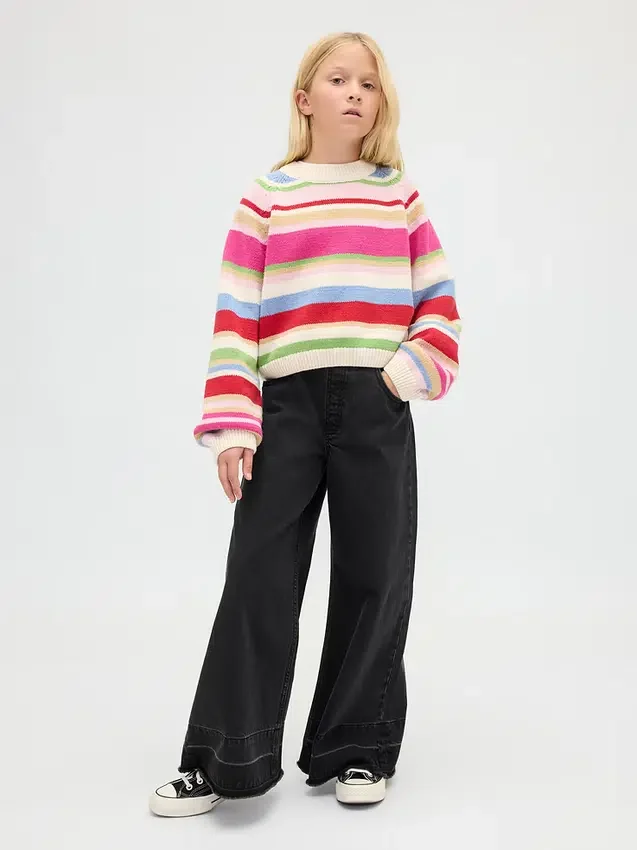 Baggy-Jeans med lav midje for barn