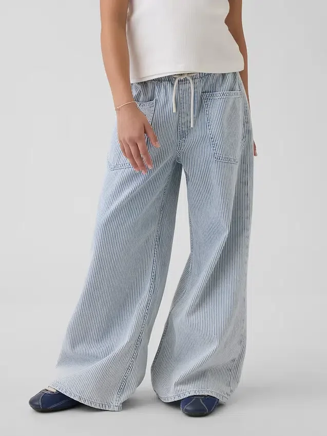 Baggy-Jeans med lav midje for barn