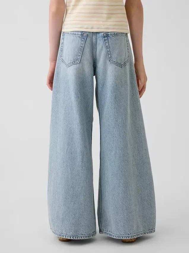 Baggy-Jeans med lav midje for barn