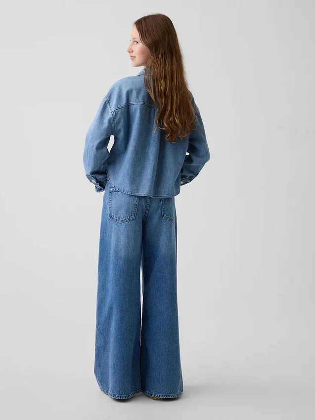 Baggy-Jeans med lav midje for barn