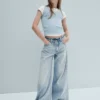 Baggy-Jeans med lav midje for barn