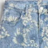 Baggy-Jeans med lav midje og blomstermønster for barn