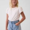 Baggy-Jeans med lav midje og blonderkant for barn
