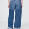 Baggy-jeans med middels høy midje og mansjetter