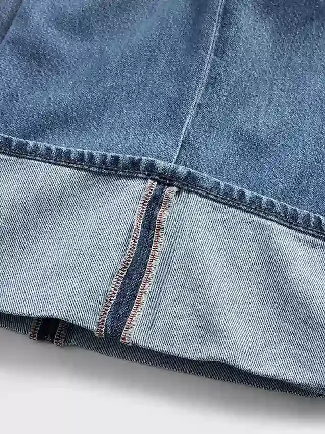 Baggy-jeans med middels høy midje og mansjetter