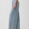 Baggy-jeans med midjehøyde og belte