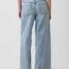 Baggy-jeans med midjehøyde og belte