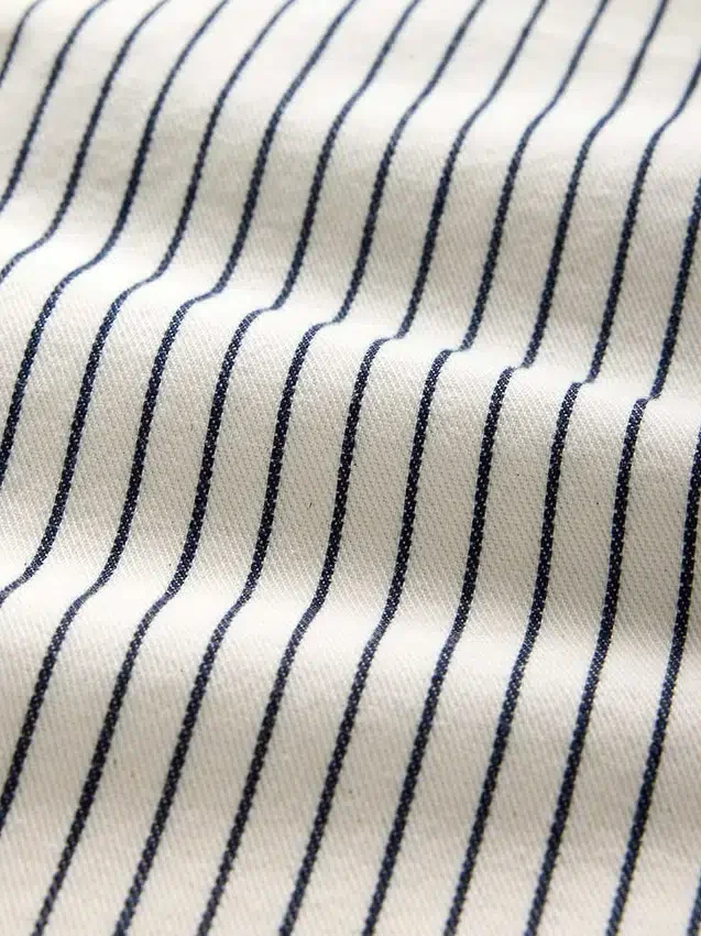 Baggy-jeans med midt høyde og denimstriper