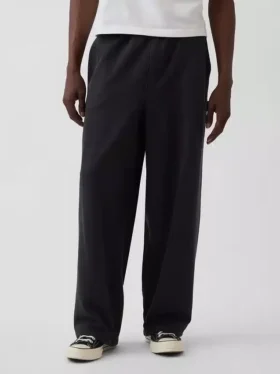 Baggy joggebukse i tykk bomullsblanding for voksne