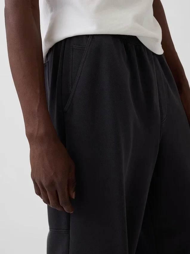 Baggy joggebukse i tykk bomullsblanding for voksne