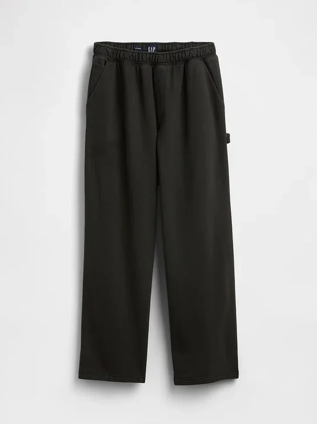 Baggy joggebukse i tykk bomullsblanding for voksne