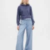 Baggy joggebukse med Jeans-mønster