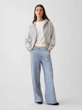 Baggy joggebukse med Jeans-mønster