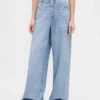 Baggy joggebukse med Jeans-mønster