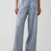 Baggy joggebukse med Jeans-mønster
